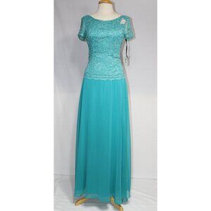 Fanny Fashion #1250-Mother of Bride or Groom Formal Gown-Size SMALL-JADE-NEW